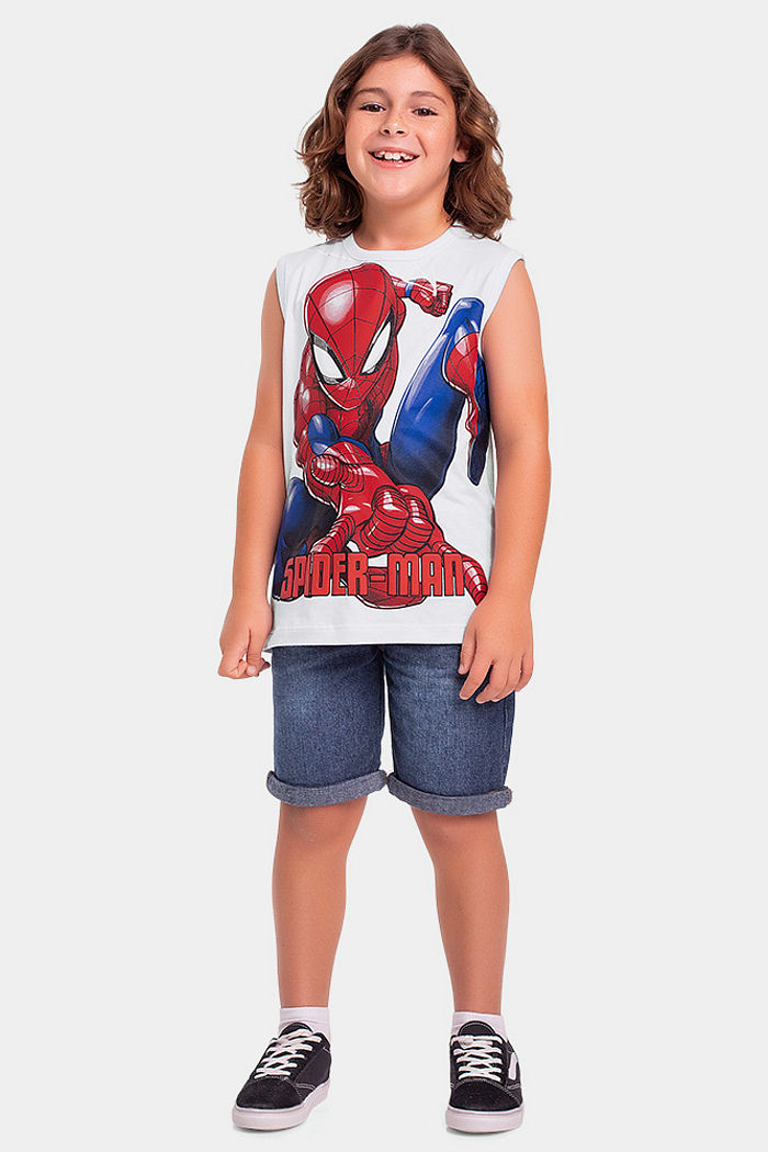Regata infantil Spider-Man com relevo 3d