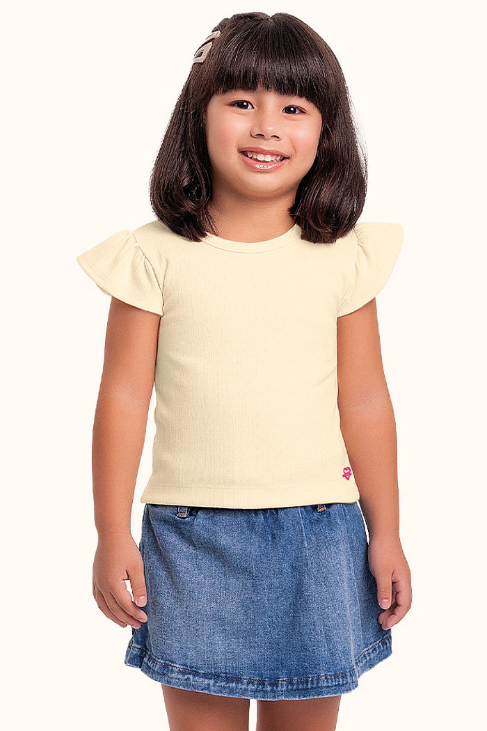 Blusa com babado na manga