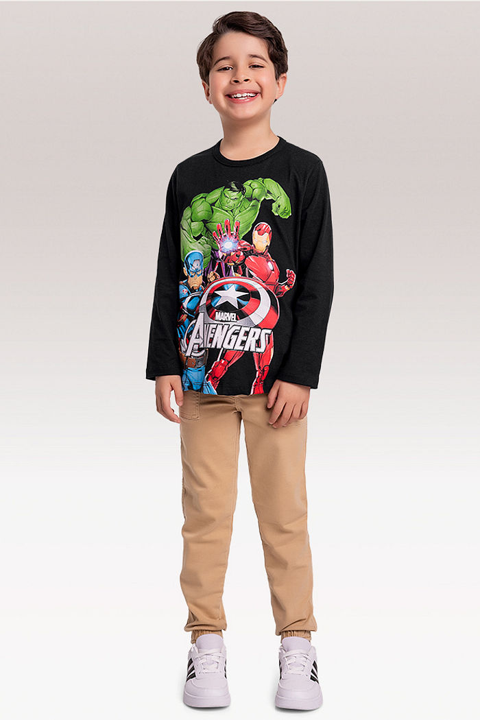 Camiseta manga longa Avengers