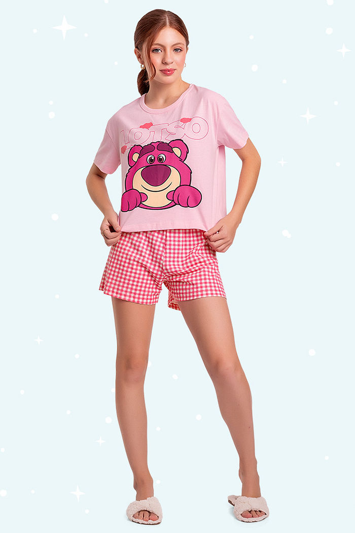 Conjunto pijama juvenil blusa short Lotso