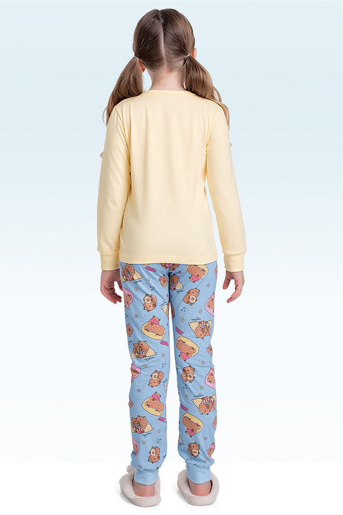 Conjunto pijama blusa manga longa e calça