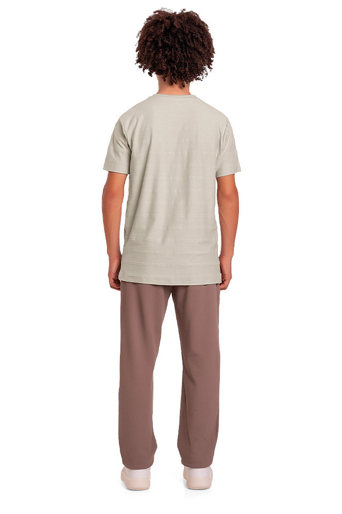 Camiseta em malha textura corrente