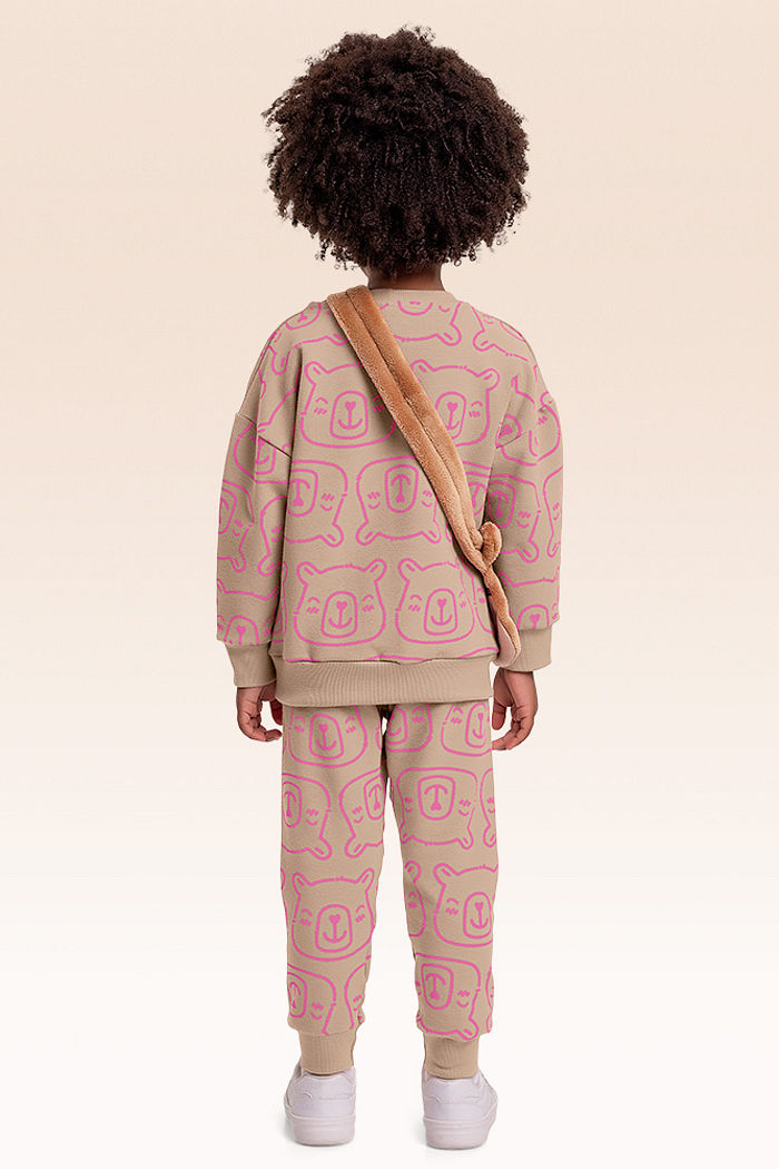 Conjunto blusão e calça em molecotton