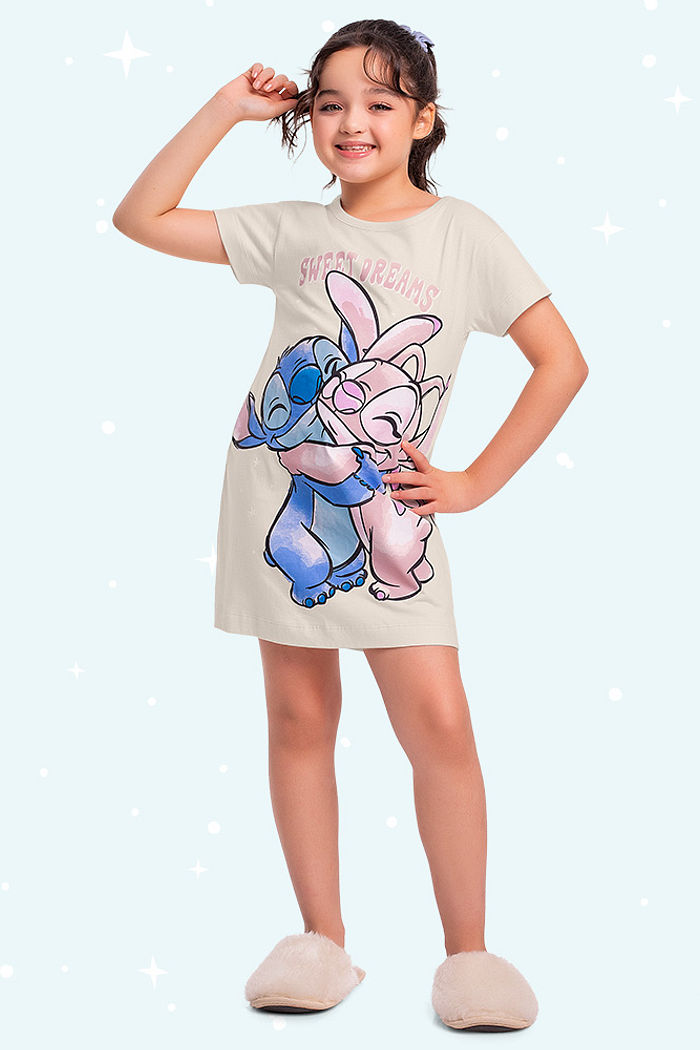 Camisola de pijama com tinta que brilha no escuro Lilo & Stitch