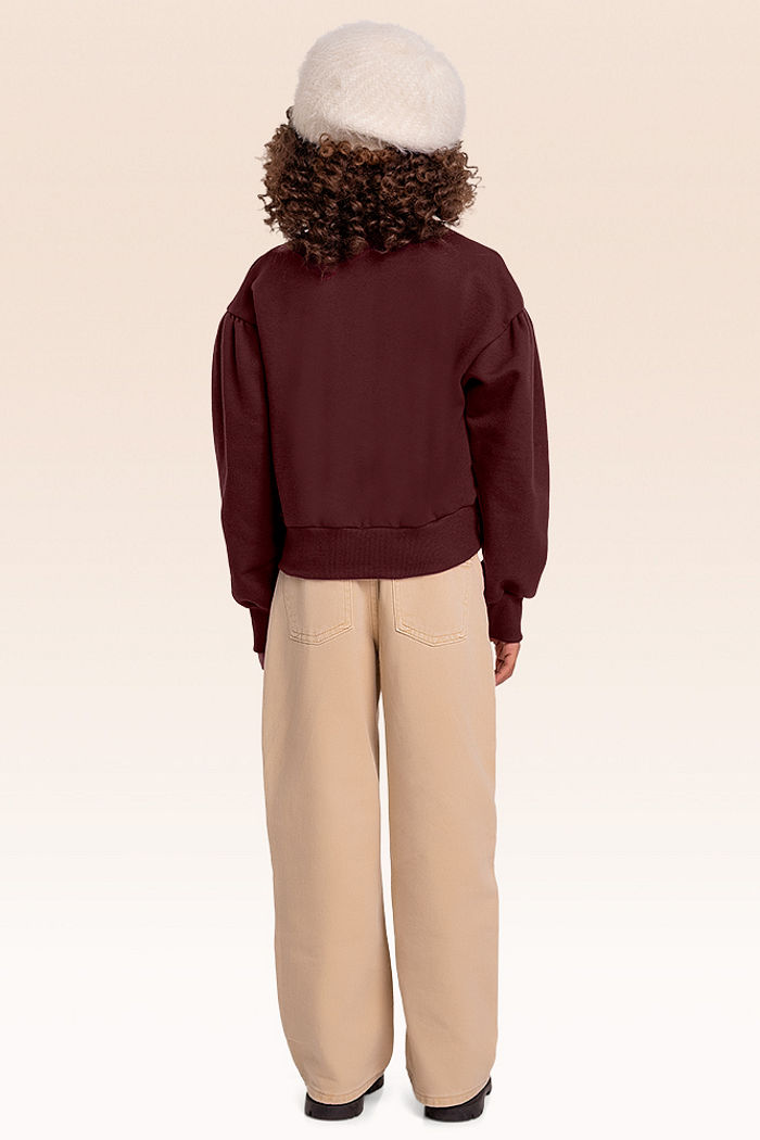 Blusão em moletom flores