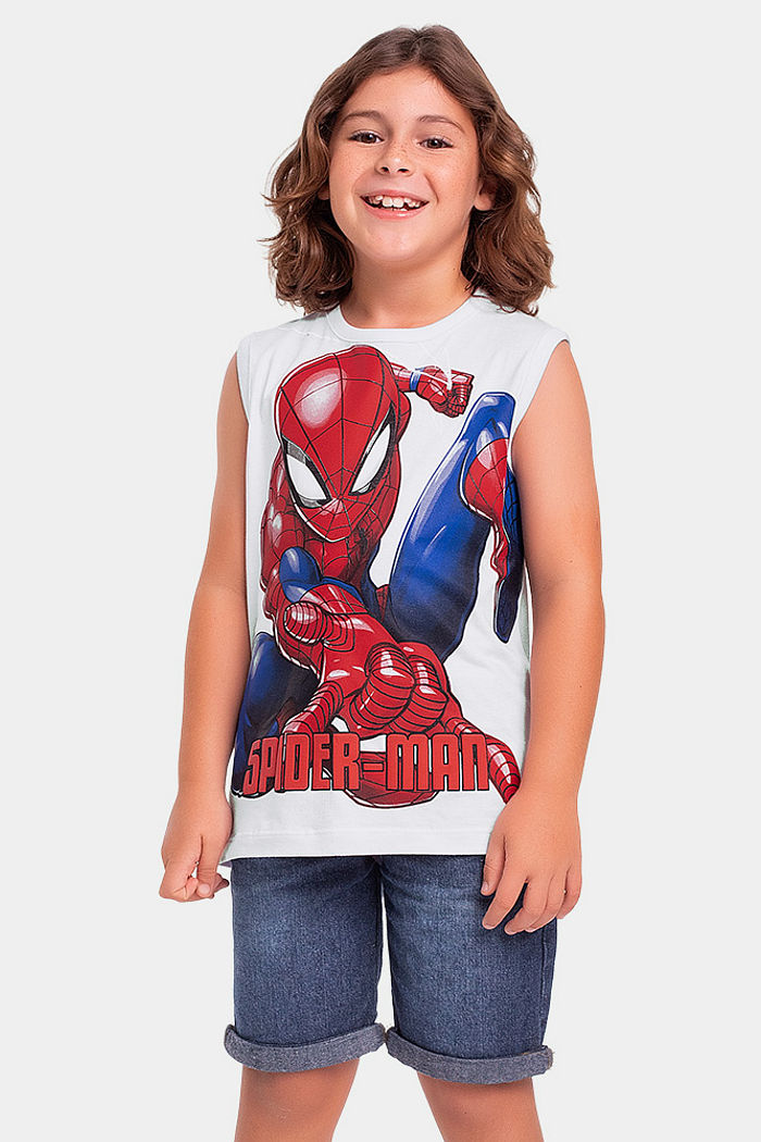 Regata infantil Spider-Man com relevo 3d