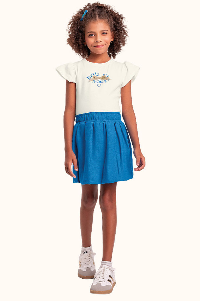 Blusa em cotton leve com laço decorativo