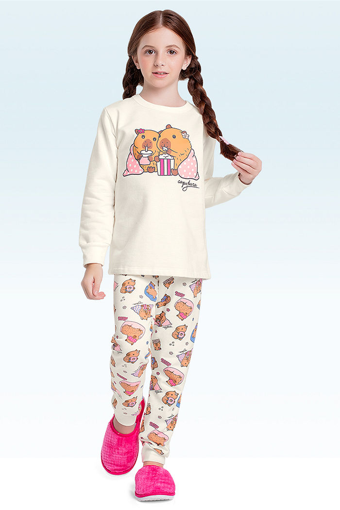Conjunto pijama blusão e calça