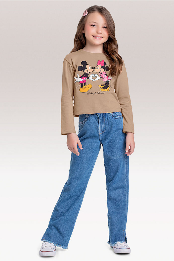 Blusa manga longa Minnie