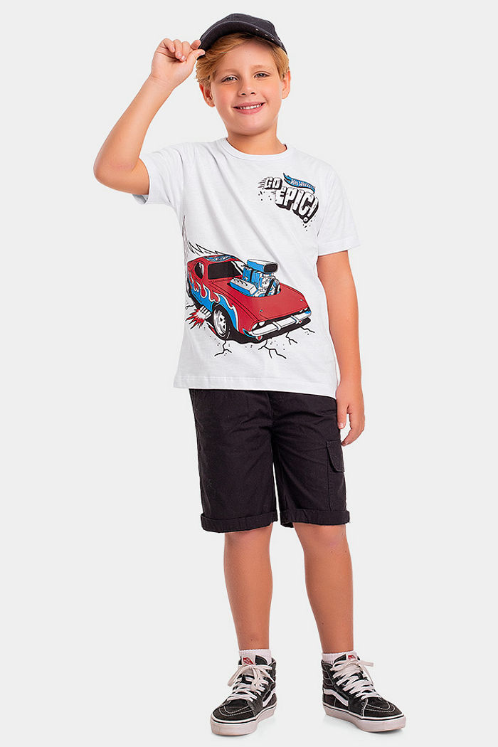 Camiseta manga curta Hot Wheels
