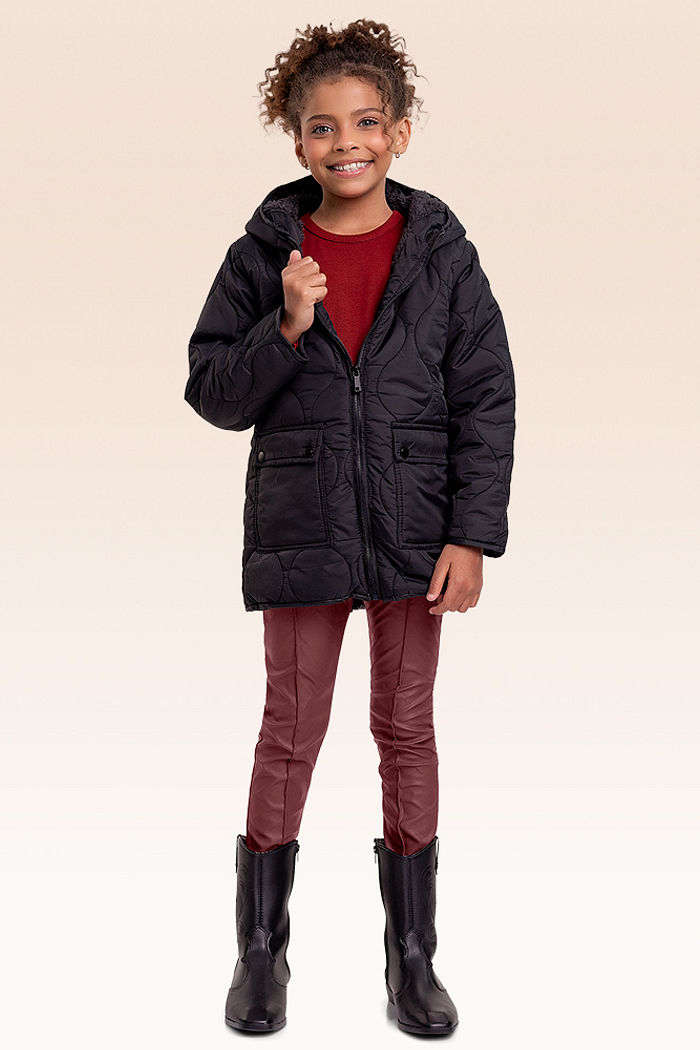 Legging em tecido PU