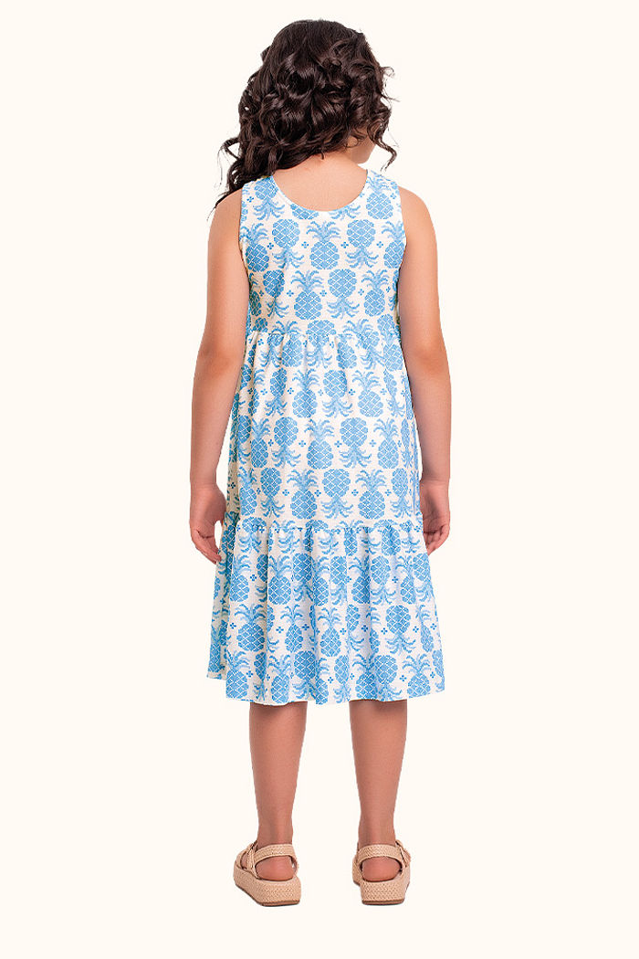 Vestido midi em malha florence abacaxi