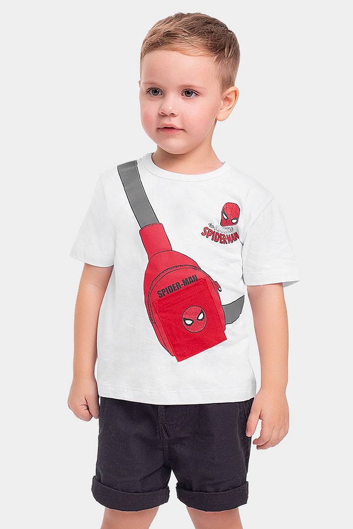 Camiseta Homem-Aranha com aplique de bolso funcional