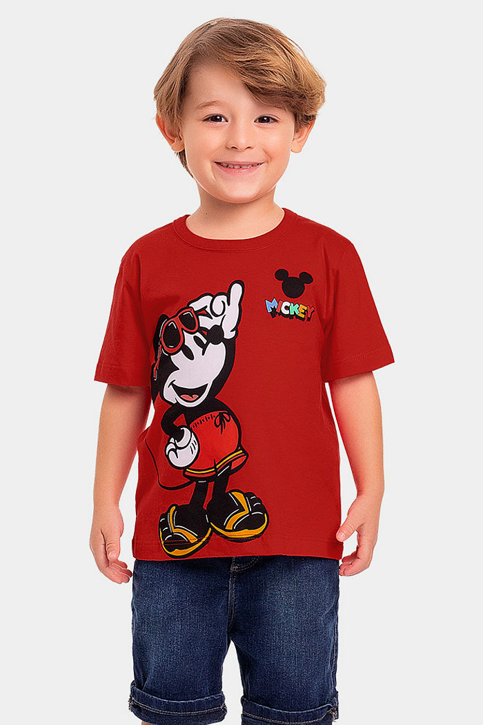 Camiseta manga curta infantil Mickey