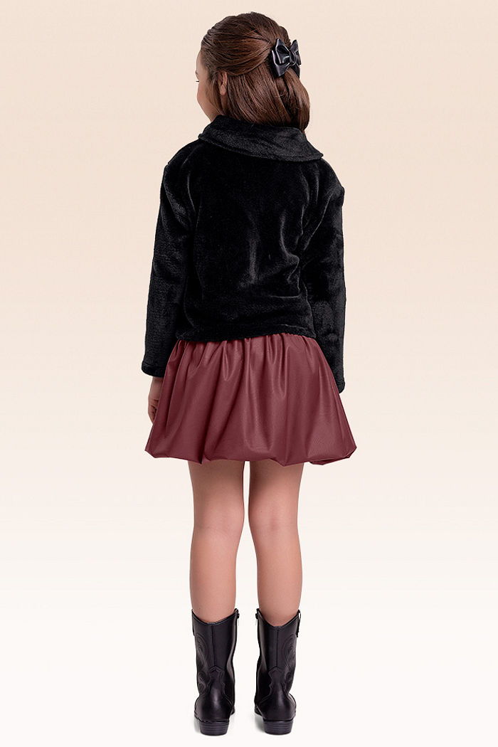 Casaco aberto com laço