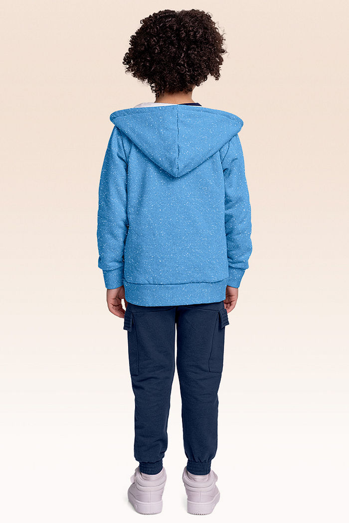 Calça em moletom com bolso