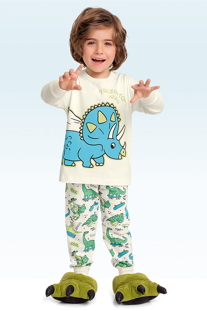 Conjunto pijama camiseta manga longa e calça