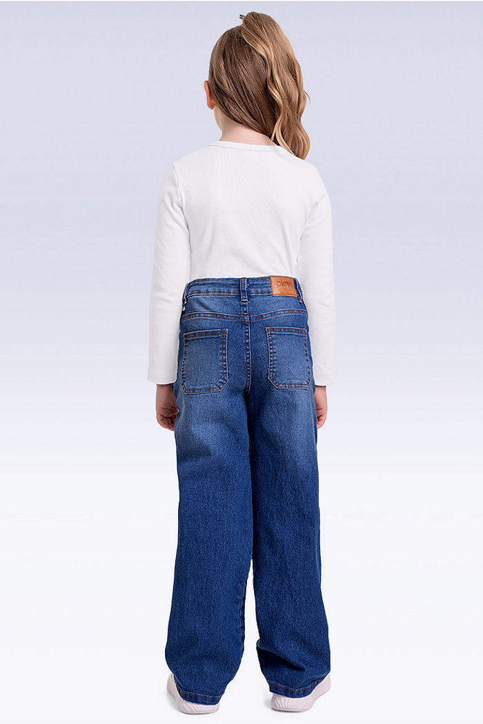 Calça wide leg jeans
