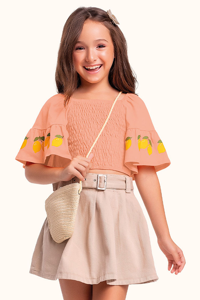 Blusa em meia malha lastex