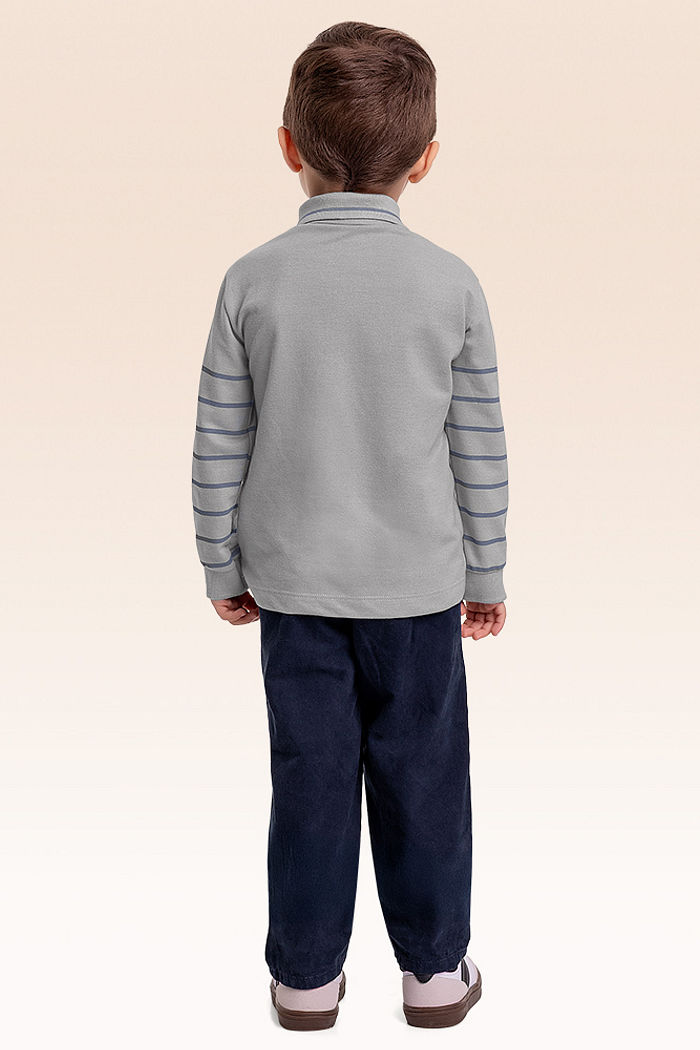 Camisa polo manga longa