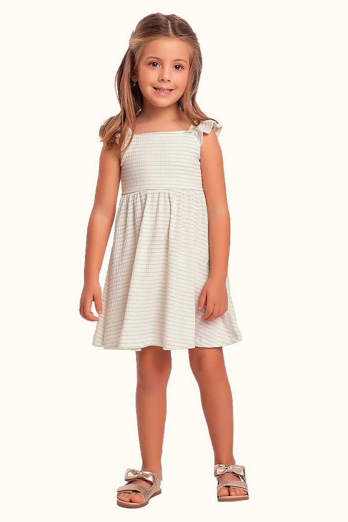 Vestido em ribana lurex alcinha