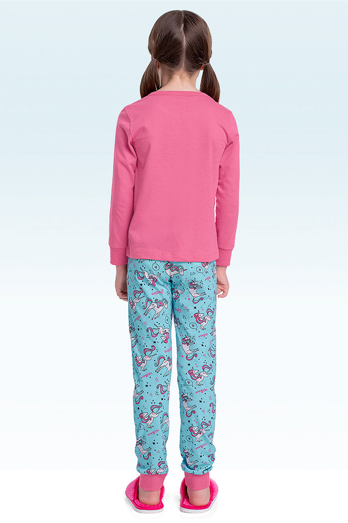 Conjunto pijama blusa manga longa e calça