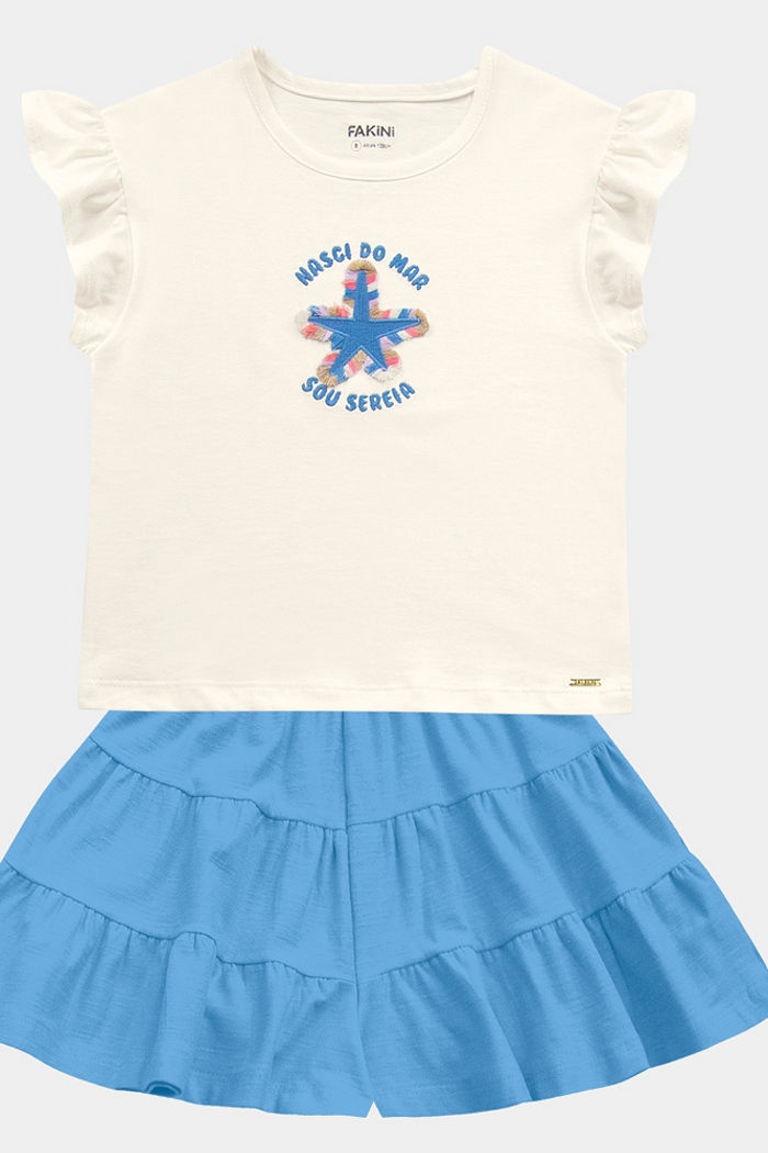 Vestido estampa bolacha do mar