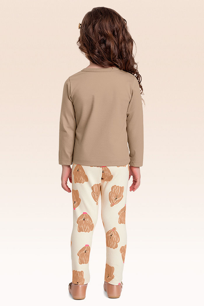 Conjunto blusa manga longa e legging