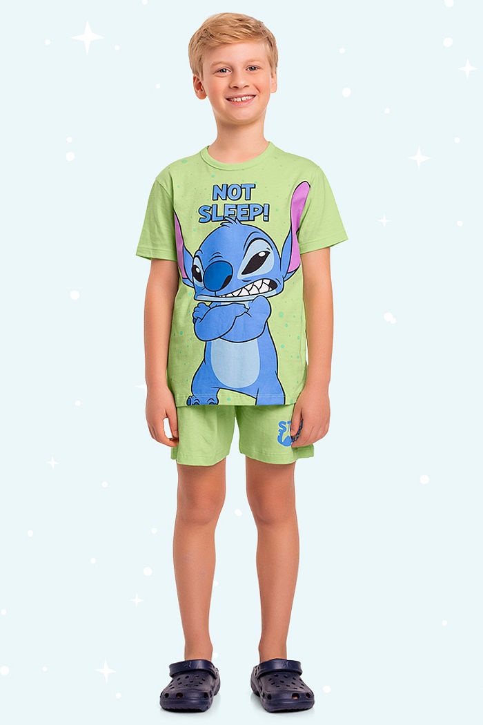 Conjunto pijama com tinta que brilha no escuro Lilo & Stitch