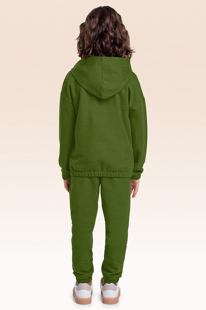 Conjunto blusão com capuz e calça