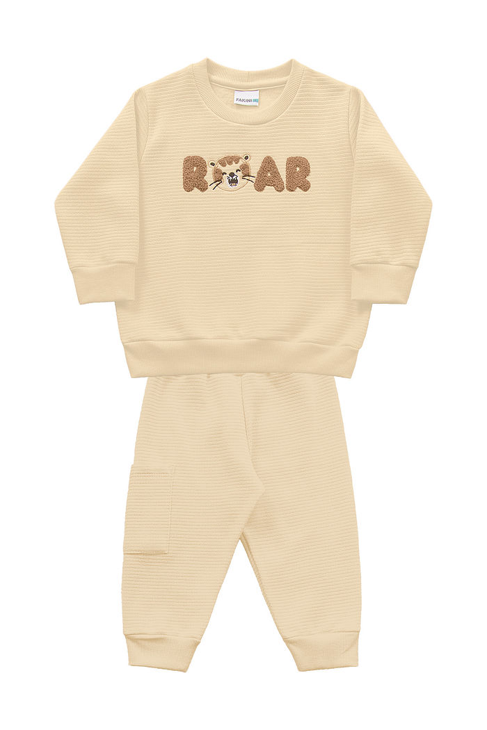 Conjunto blusão e calça em moletom lótus