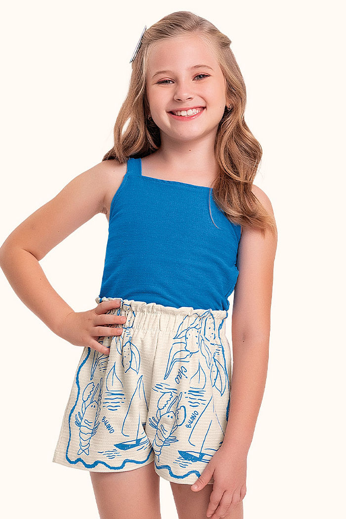 Conjunto regata e short em malha florence