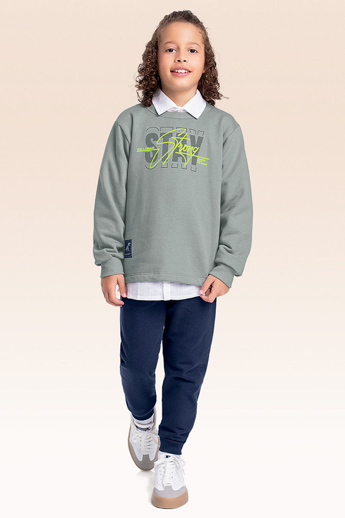 Conjunto blusão e calça moletom