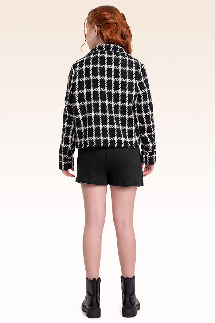 Casaco aberto xadrez