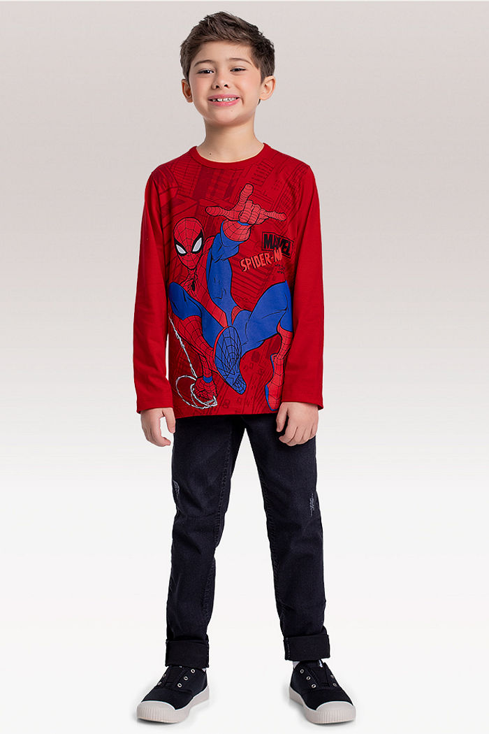 Camiseta manga longa em meia malha