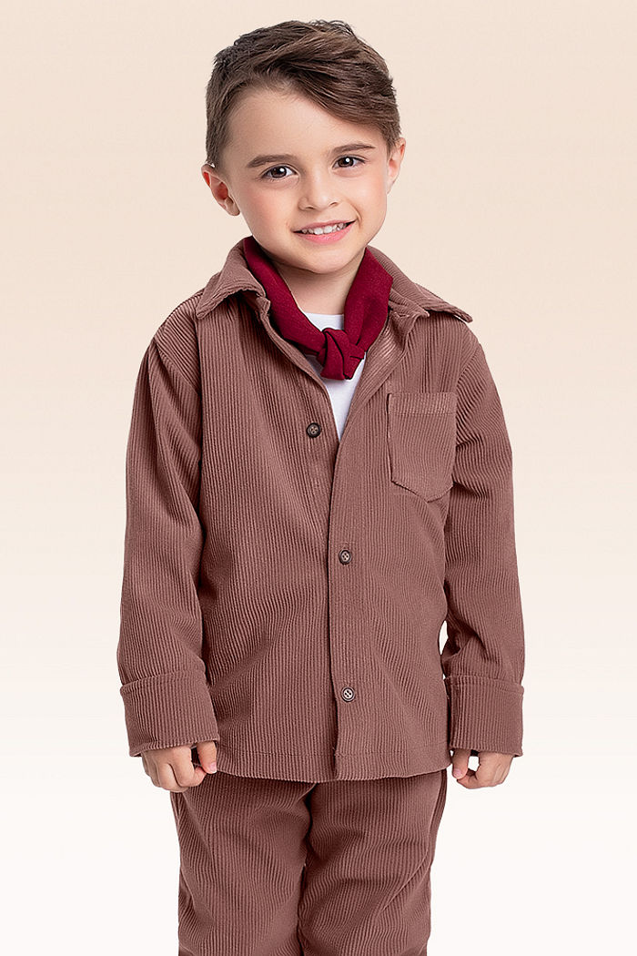 Casaco aberto com botões