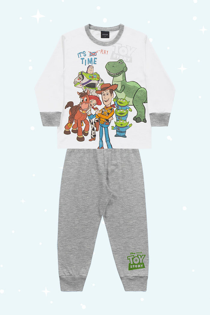 Conjunto pijama blusa manga longa e calça Toy Story