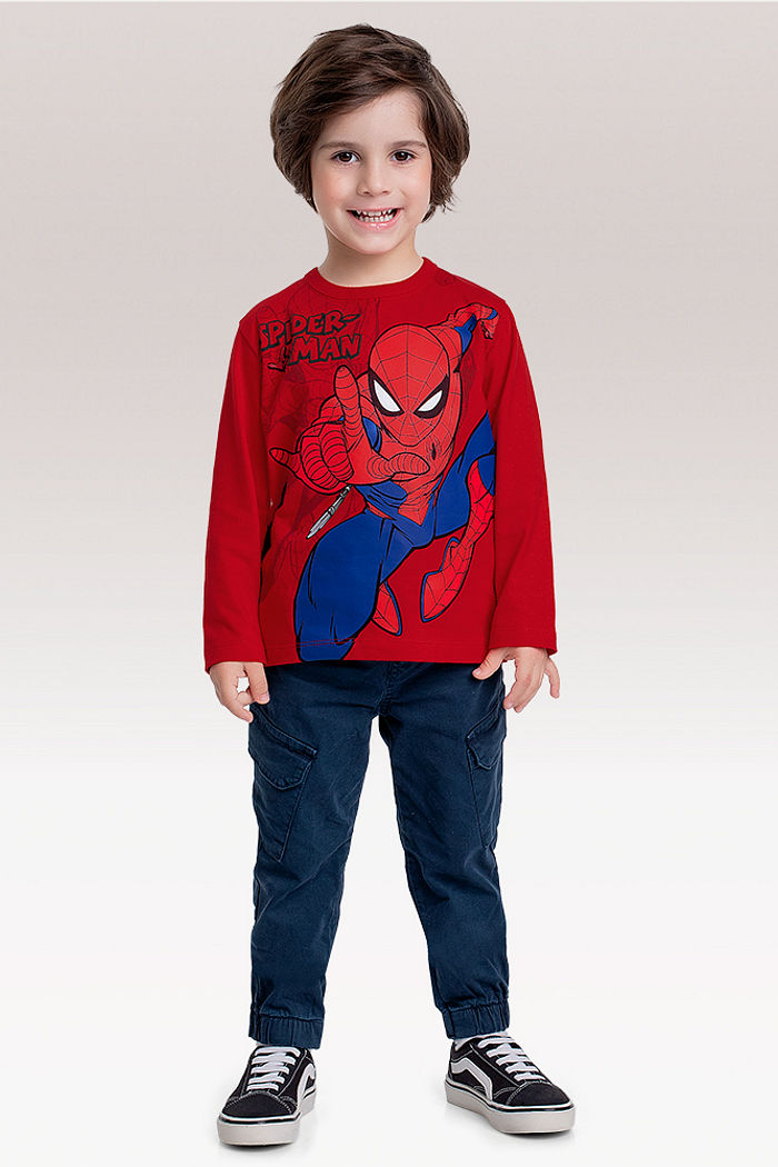 Camiseta manga longa em meia malha