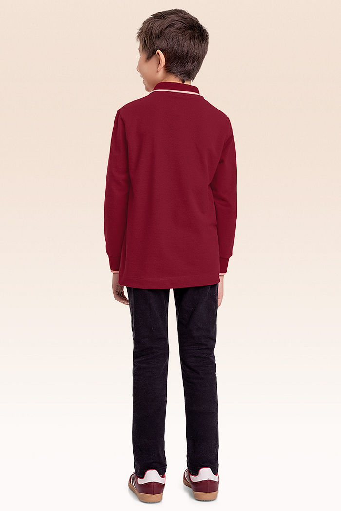 Camisa polo manga longa