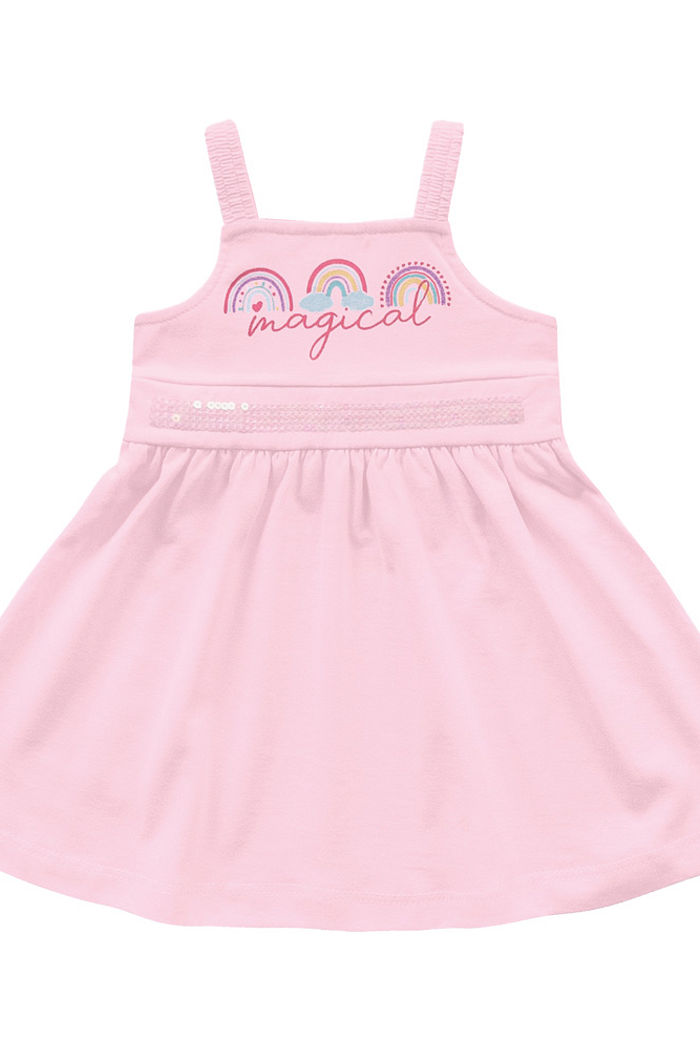 Vestido bebê menina magical glitter paete