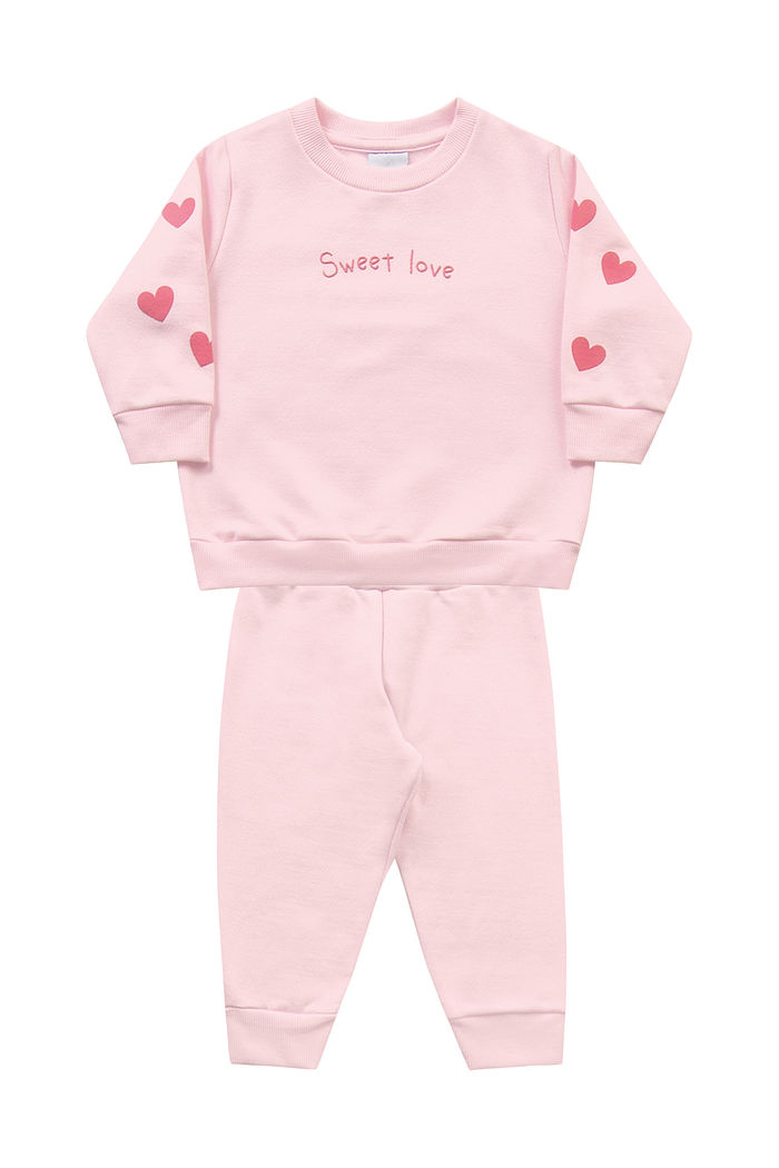 Conjunto blusão e calça em moletom