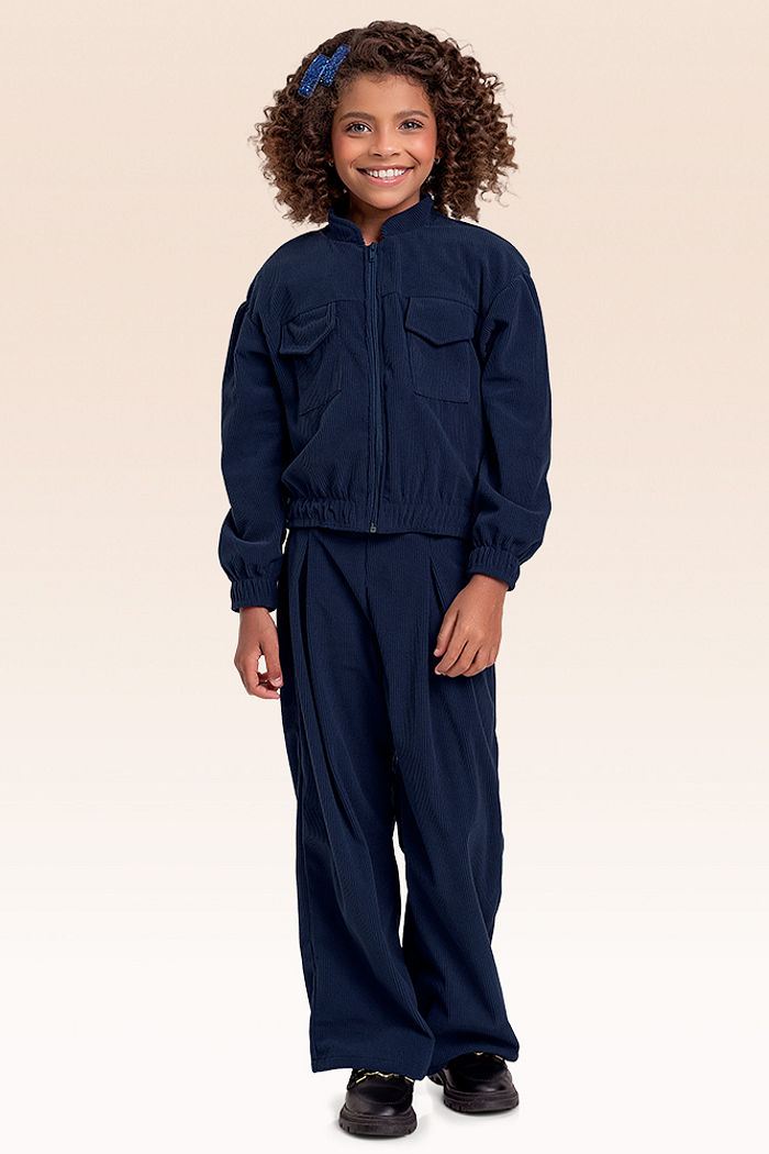 Jaqueta em veludo cotelê