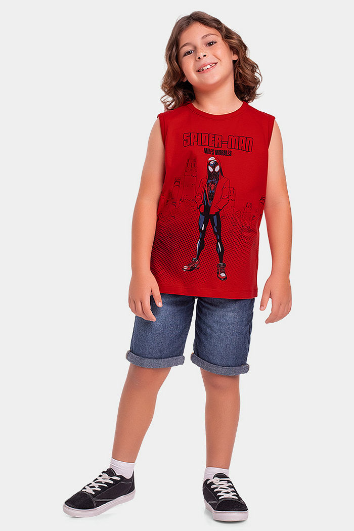 Regata em meia malha Spider-Man