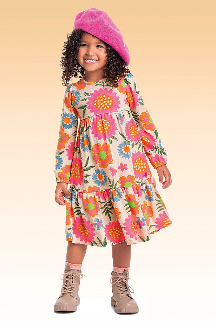 Vestido midi em meia malha linho