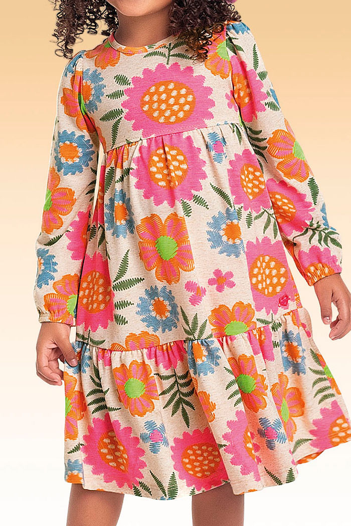 Vestido midi em meia malha linho