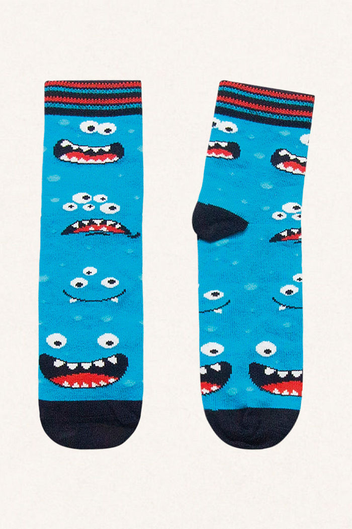 Meia cano curto monstros