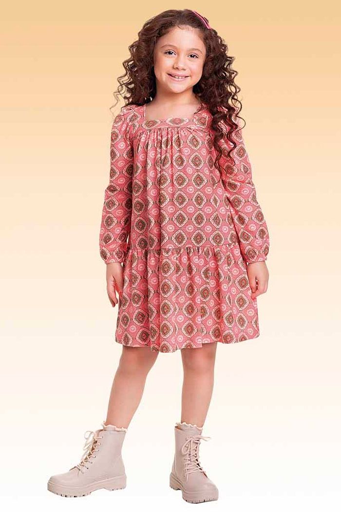 Vestido manga longa em meia malha