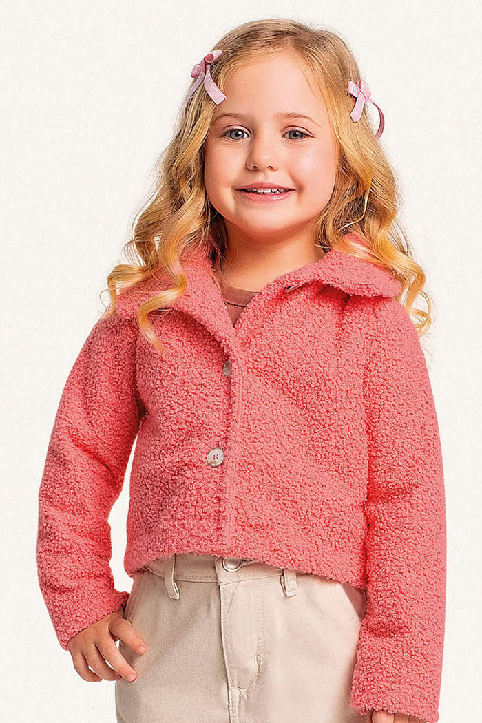 Casaco aberto em Pêlo cotelê