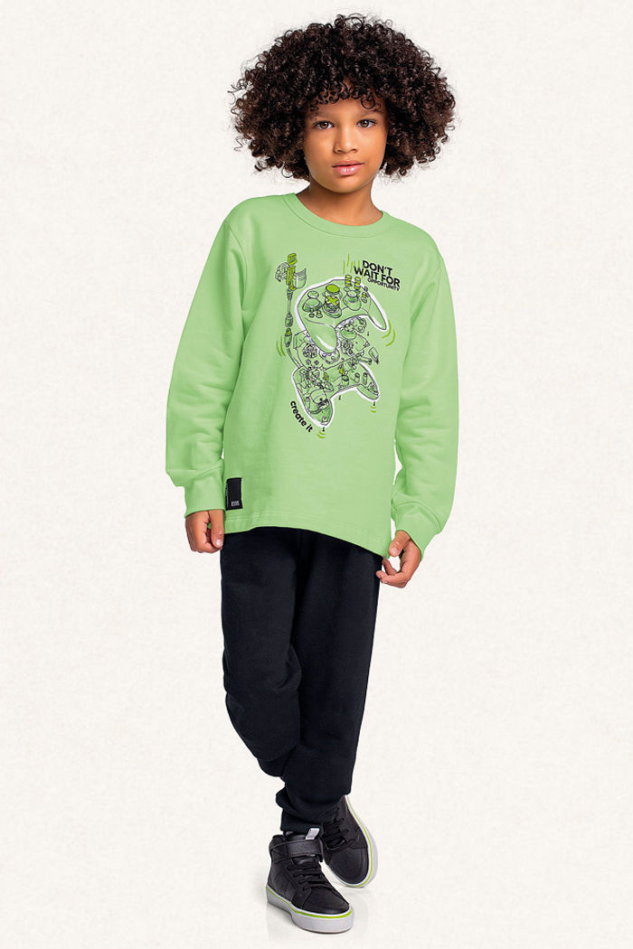 Conjunto blusão e calça em moletom gamer