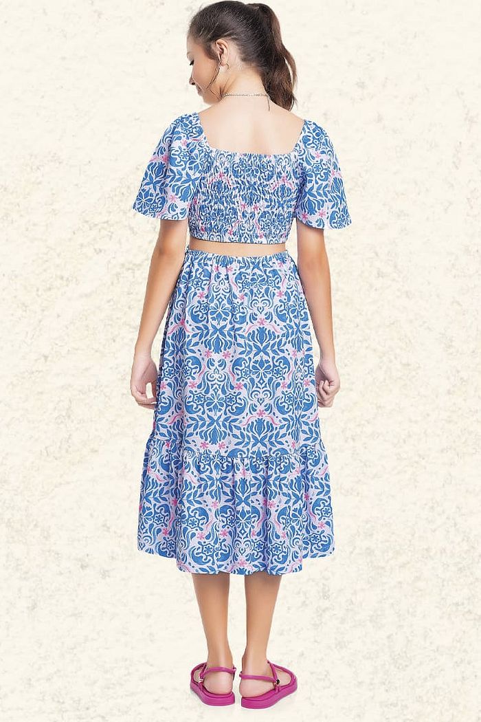 Vestido midi em malha florence